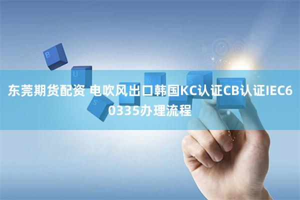 东莞期货配资 电吹风出口韩国KC认证CB认证IEC60335办理流程